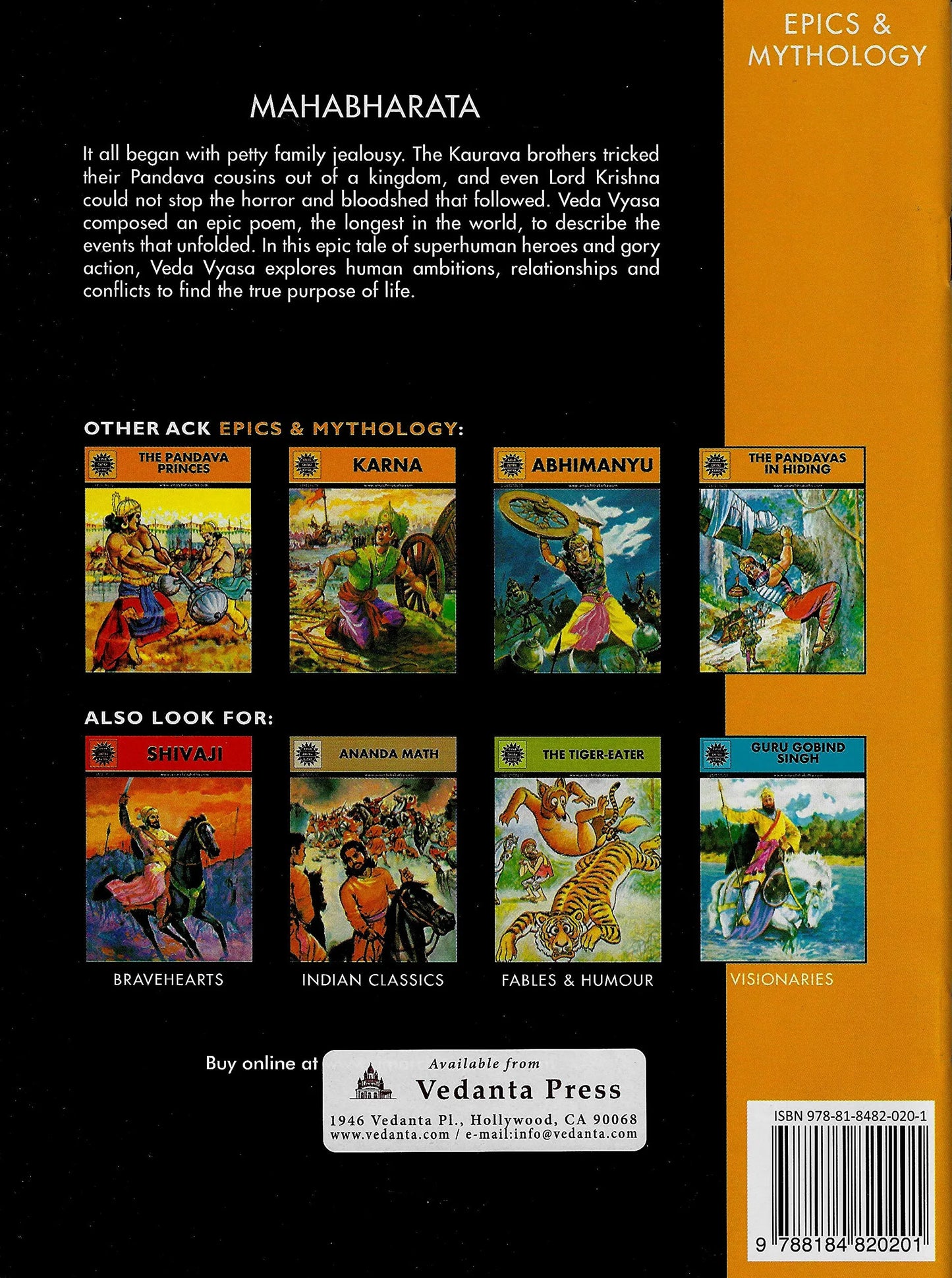 Amar Chitra Katha - Mahabharata - The Great Epic Of India - Epics and Mythology