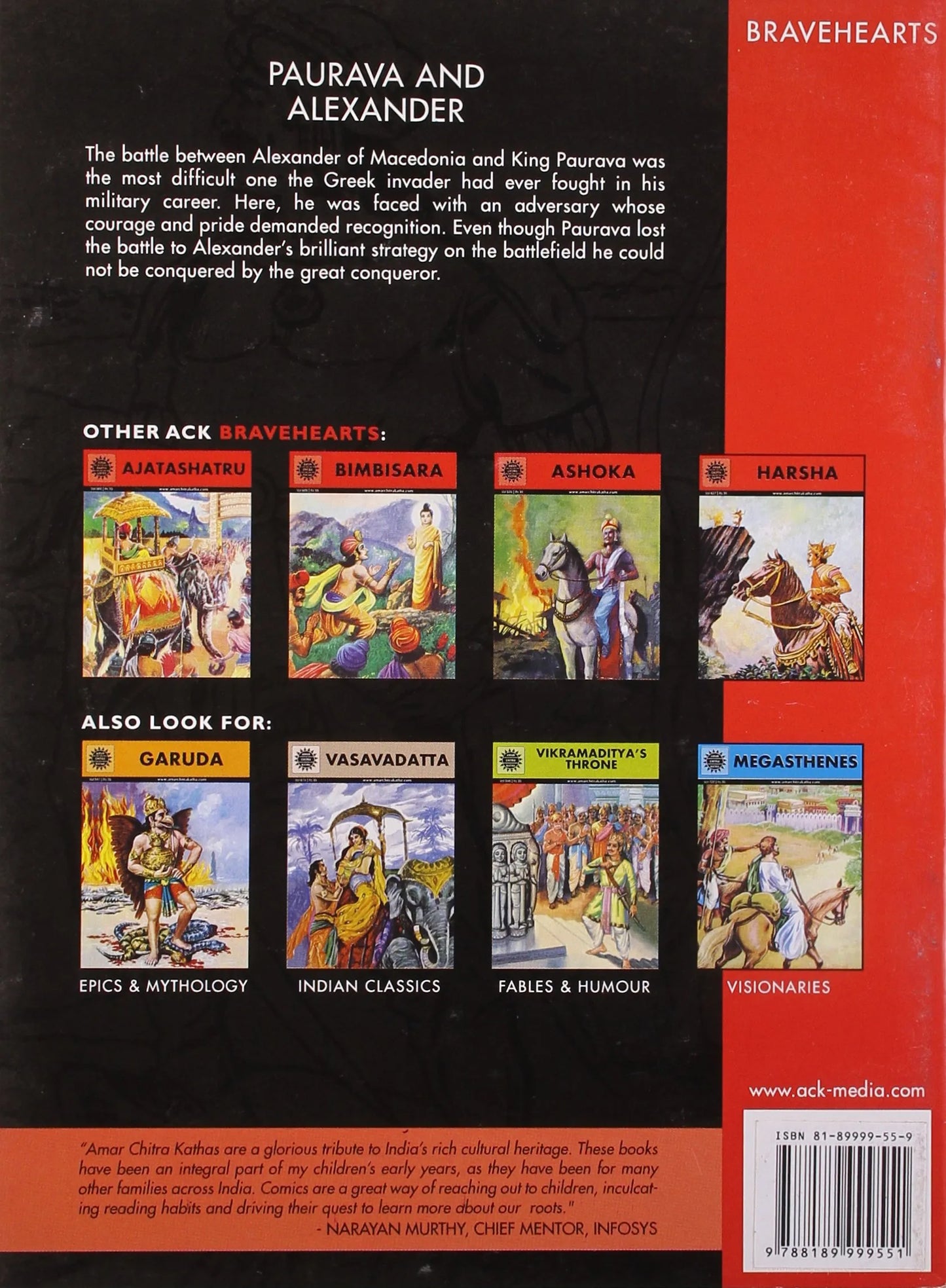 Amar Chitra Katha - Paurava and Alexander - Battle of the Gaints - English