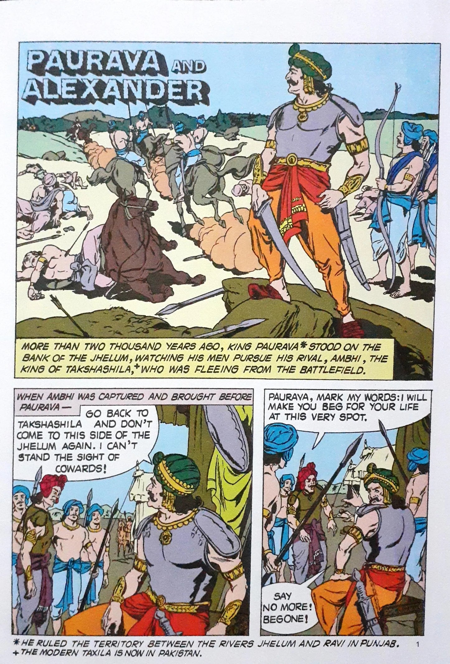 Amar Chitra Katha - Paurava and Alexander - Battle of the Gaints - English