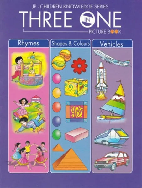 Three in One Rhymes Shapes & Colour Vehicles (Purple)