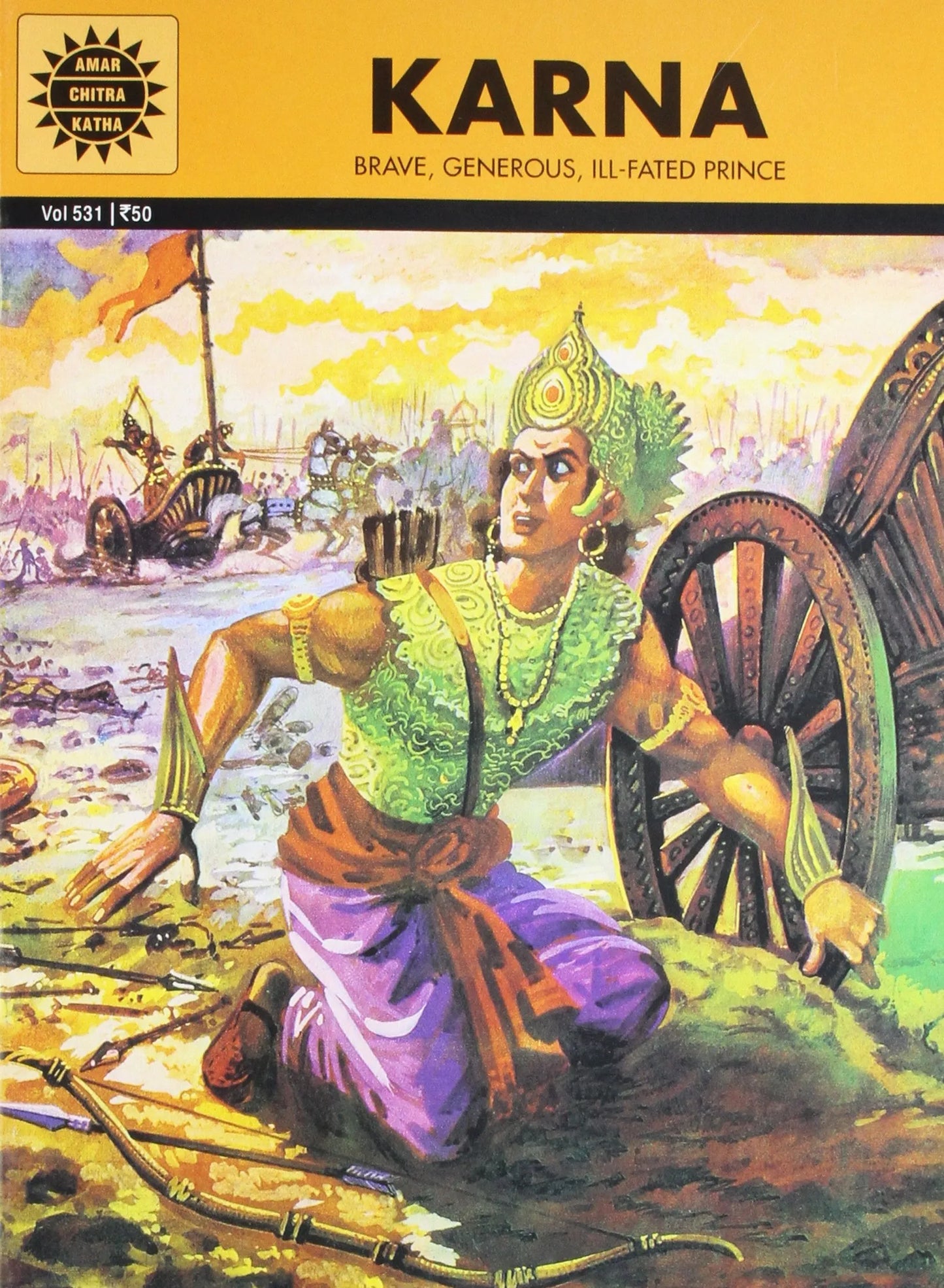 Amar Chitra Katha - Karna - Brave, Generous, ILL Fated Prince