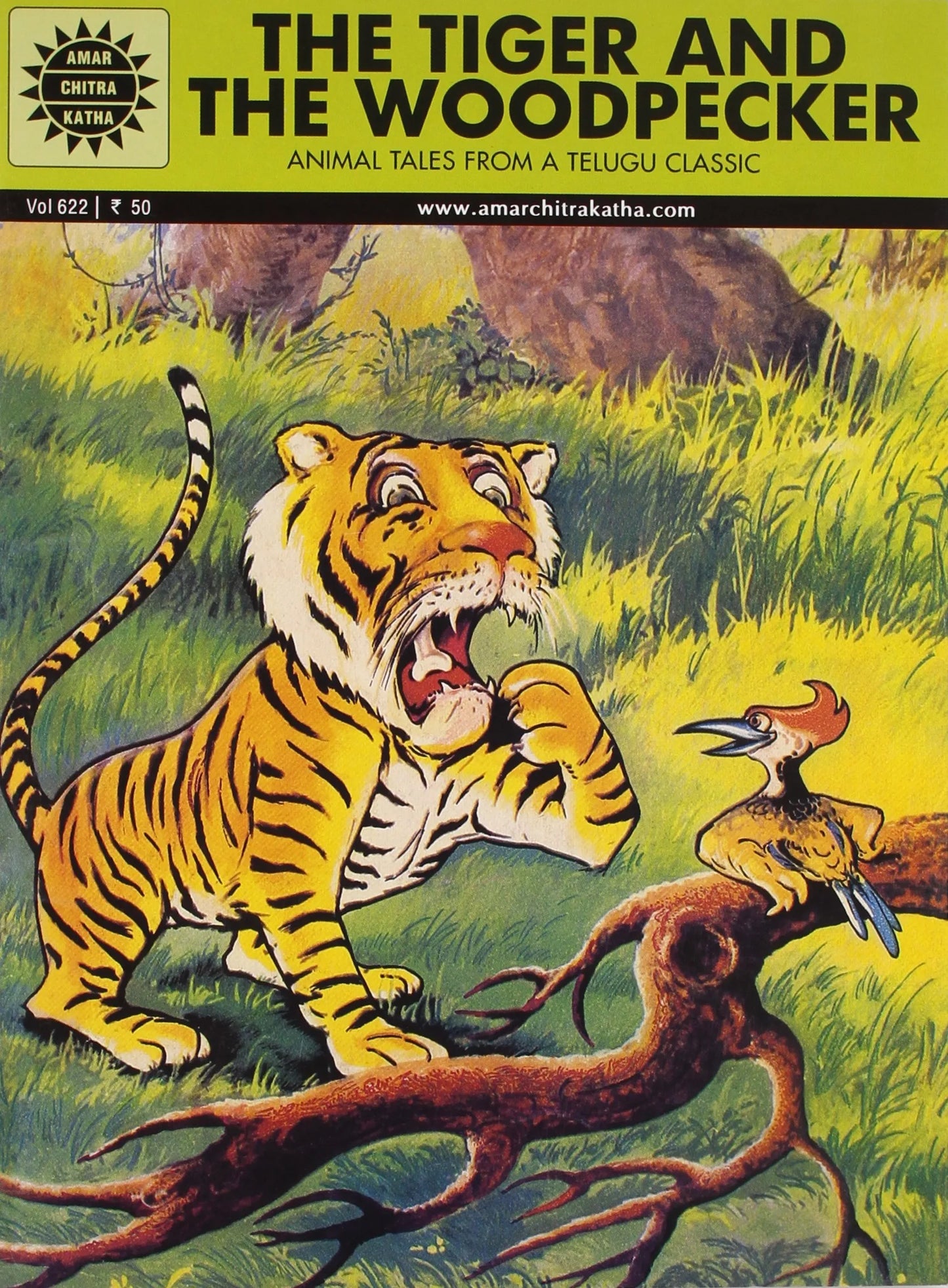 Amar Chitra Katha - Tiger And The Woodpecker - Animal Tales From A Telugu Classic
